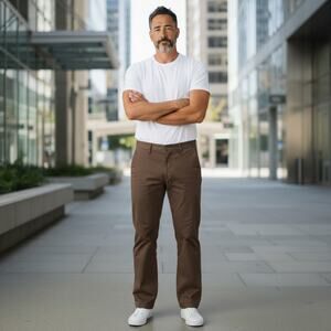 Croft & Barrow Flat Front Dress Pants Brown Size 36x30